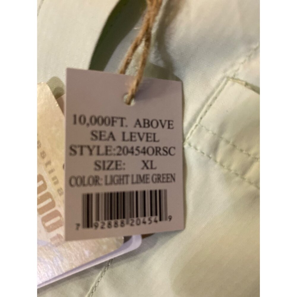 10,000 ft Above Sea Level Blouse Womens XL NEW Light Lime Green Outdoor Hiking - Picture 7 of 16